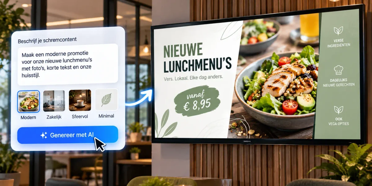 AI-content voor je schermen: sneller professionele narrowcasting maken