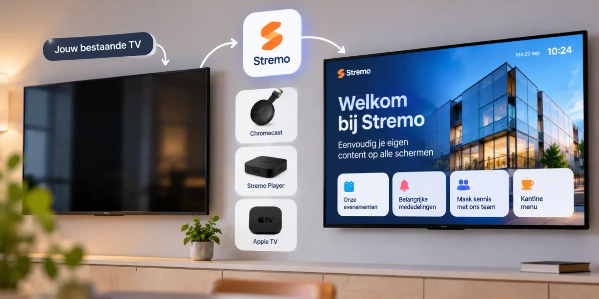 Kan ik mijn bestaande tv gebruiken voor narrowcasting?